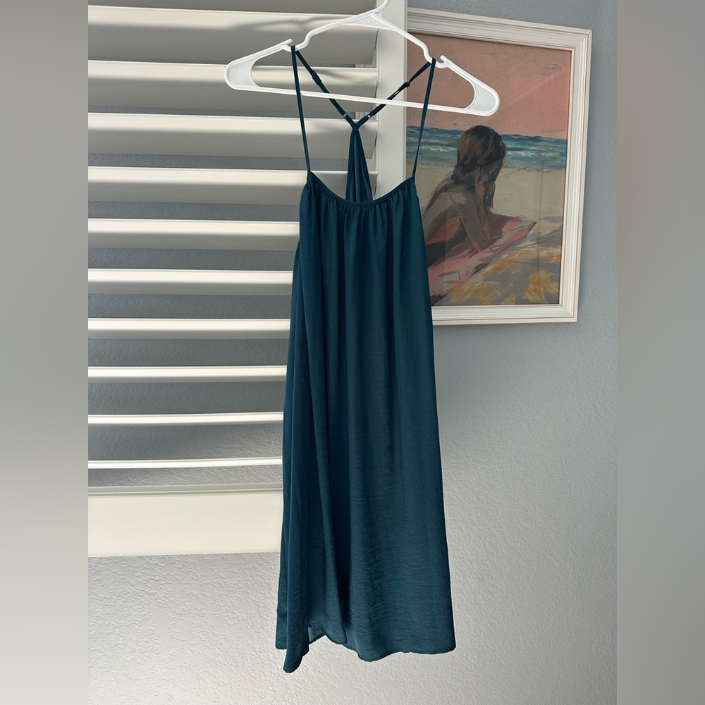 Banana Republic Factory Teal Strappy Dress. Size XS. Super soft. Worn once.